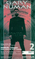 Gary Numan Hamburg Ticket 1998